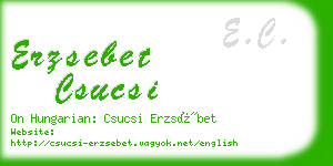 erzsebet csucsi business card